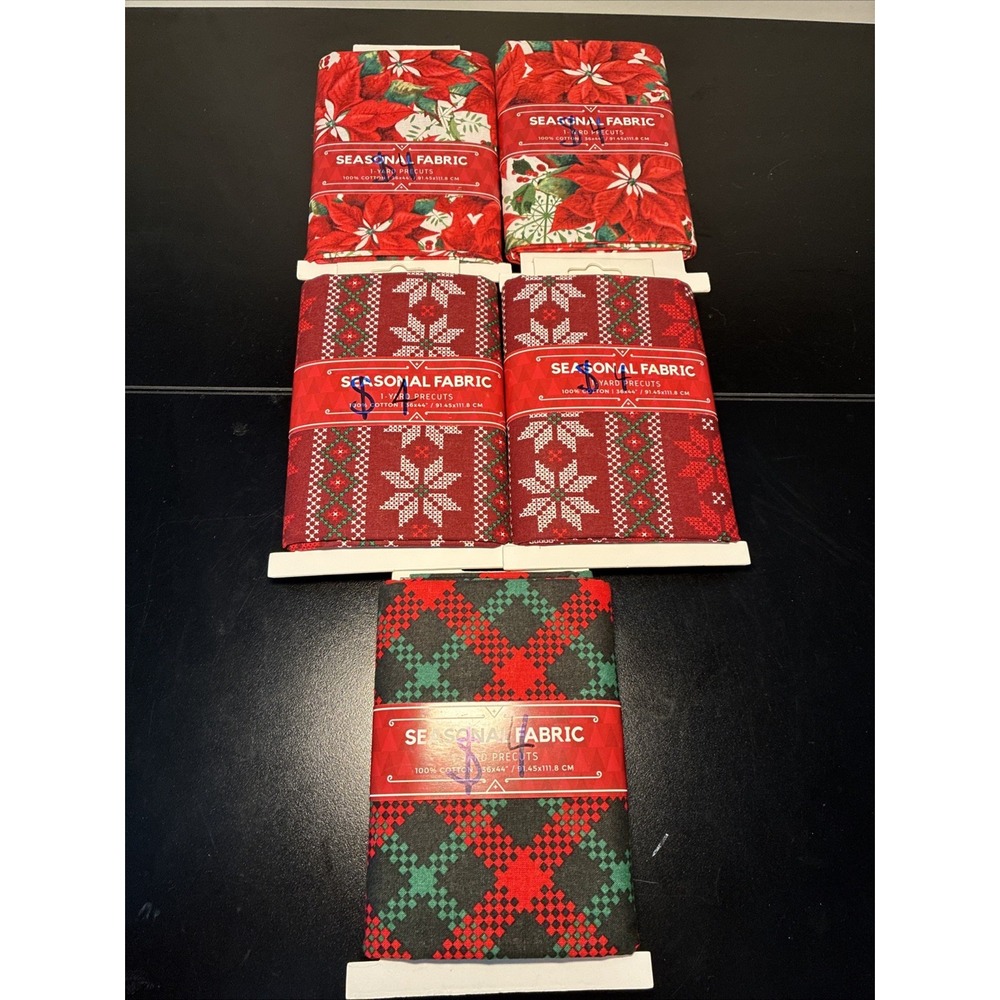 5 Seasonal Fabric Christmas Precuts David Textiles